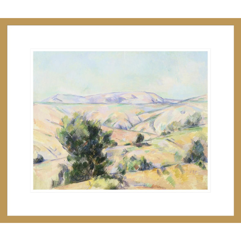 Paysage de montagne par Paul Cézanne - Impression numérique sur toile, H 17,75 po x l 20,87 po
