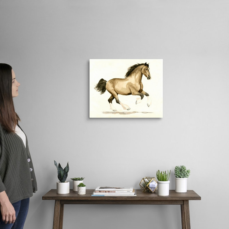 Clydesdale I, art mural sur toile, H 16 po x l 20 po x P 1 po, Toile tendue