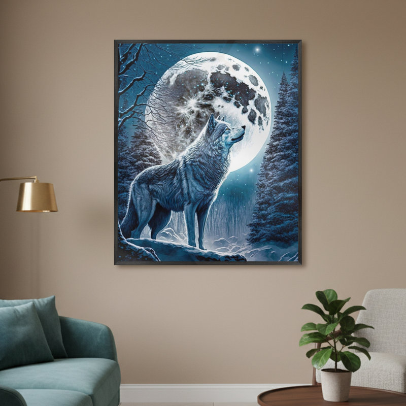 Single Picture Frame LED Illuminated Wall Art Wall Art on Glass / Aluminium, 60 cm H x 50 cm W