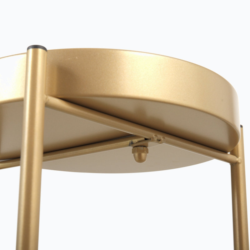 Dealba Round Multi-Tiered Plant Stand, 35.43" H x 11.81" W x 11.81" D, Gold
