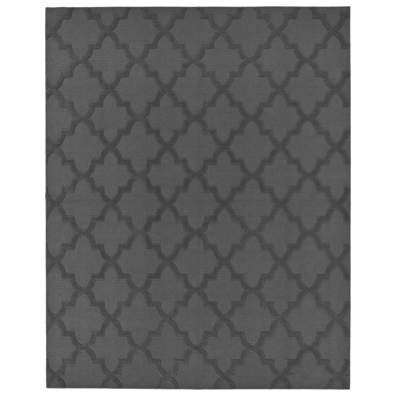 Tapis gris à motif géométrique Nasturtium, Rectangulaire 3 pi x 5 pi