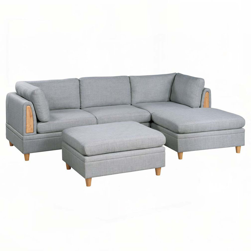 Fauteuil sans accoudoirs Living Room Furniture, Gris clair