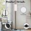 Lampe sur pied coquette ruban rose à intensité variable moderne avec télécommande et pédale abat-jour abat-jour haut lampadaire pour salon chambre bureau