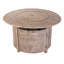 Table de foyer d'extérieur au gaz en aluminium convertible Deshong 55 000 BTU, couvercle en nylon et verre transparent-1916703078-1916703079
