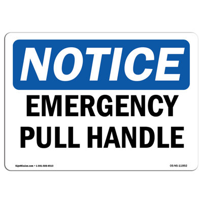 Emergency Pull Handle Sign