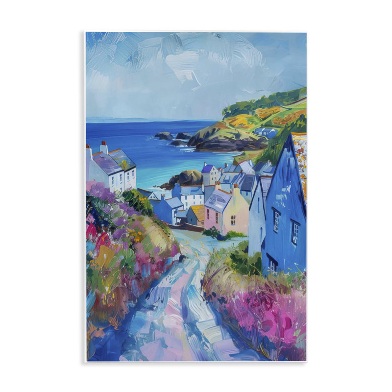 Plaque murale bord de mer Seaside Town, design par LSR Design Studio, H 19 po x l 13 po