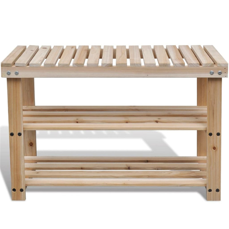 Minton 6 Pair Solid Wood Shoe Rack