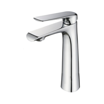 Robinet de salle de bain à trou unique ultra mince avec ensemble de bonde