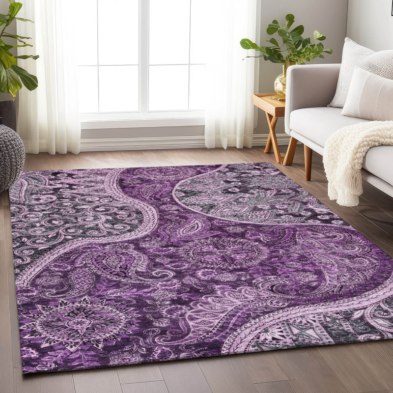 Segin Area Rug with Non-Slip Backing, Rectangle 5' x 7'6"