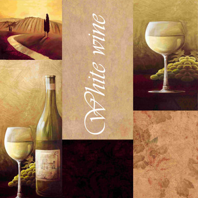 Vin blanc - impression sur toile tendue