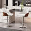 Bar Stools Set Of 4, Upholstered Swivel Barstools, Adjustable Counter Height With Armrest-1169040783