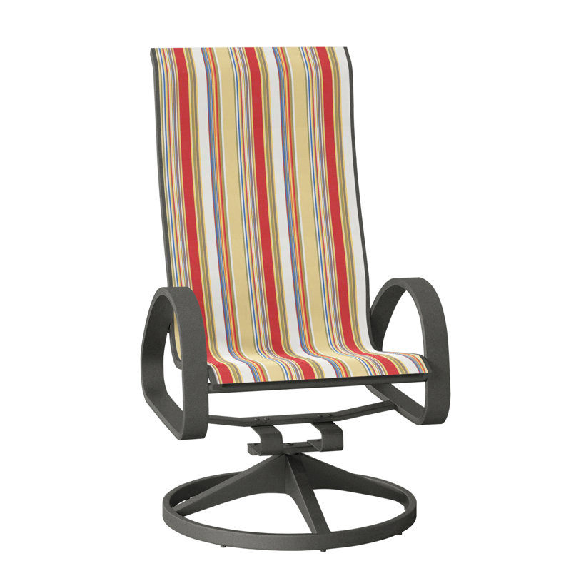 Fauteuil de patio pivotant Hiraku, Graphite texturé, Fiesta