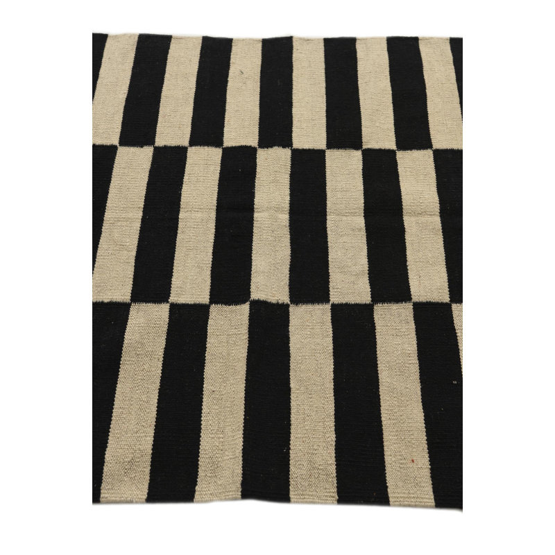 Tapis noir et blanc 3x5 Pinkerton