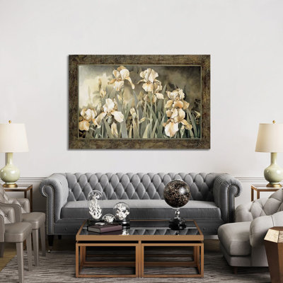 Field Of Irises by Linda Thompson - Wrapped Canvas Painting