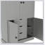 Garde-manger autoportant avec 4 portes, 3 tiroirs, 6 tablettes et 6 supports à vin pour un rangement et un rangement maximum-1094150161