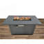 Living Source International 25'' H X 42'' W Steel Outdoor Fire Pit Table With Lid (Grey)