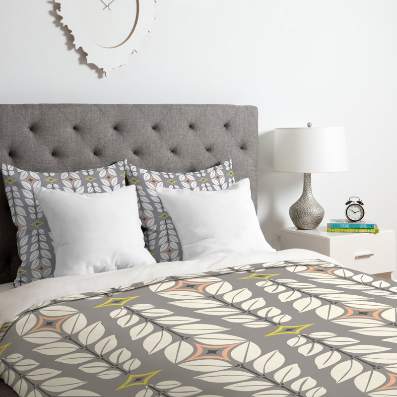 Heather Dutton Polyester Floral Duvet Cover, Twin/Twin XL Duvet Cover + 1 Standard Sham