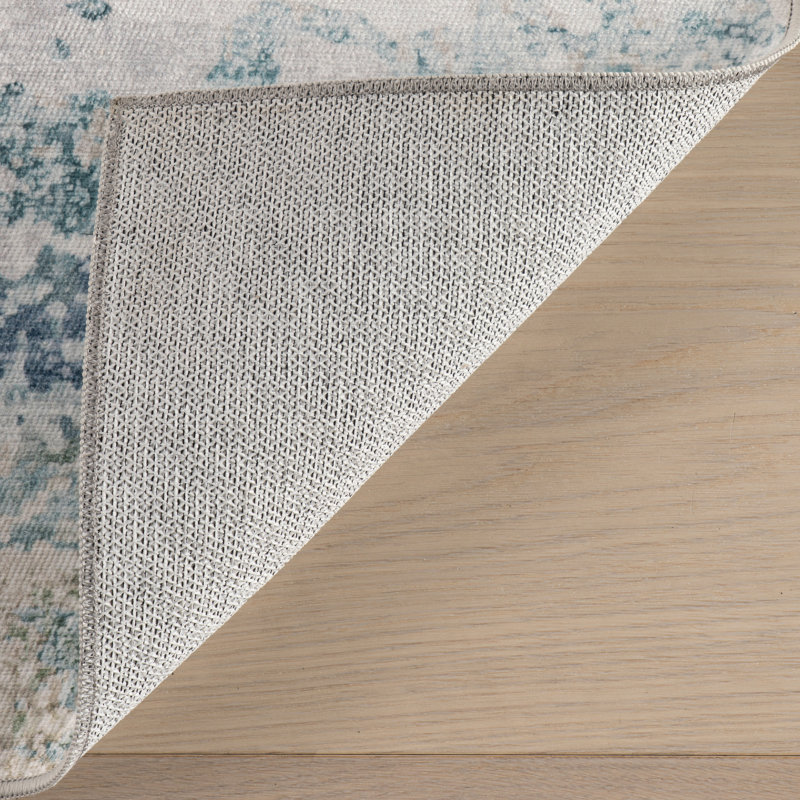 Blaire Mineral Machine Washable Rug, Rectangle 7'6" x 9'6", Mineral