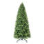 Arbre de Noël 7,5 pi avec 1599 pointes et 450 lumières DEL chaudes - branches mixtes en PVC + PE, structure à charnières pour une installation facile, support en métal pour un soutien solide, décoration luxueuse des Fêtes-1124443804