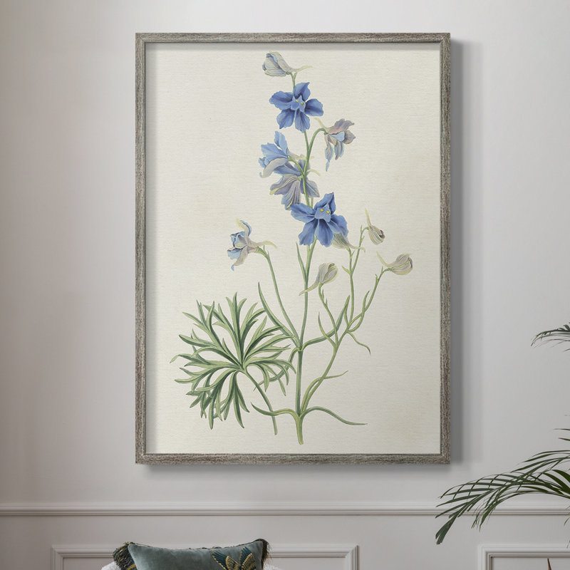 Fleurs des saisons II, reproduction encadrée - bois massif, H 30 po x l 24 po