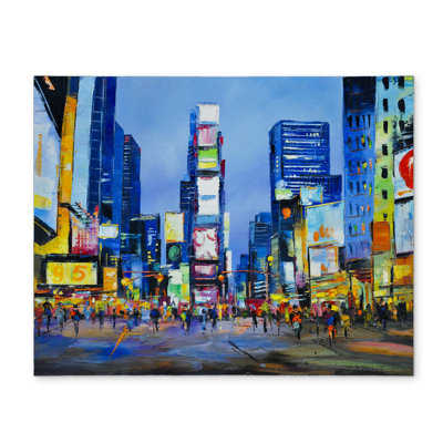 Napperon rétro villes bleues - décor urbain Times Square