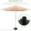 Base de parasol autoportante en plastique