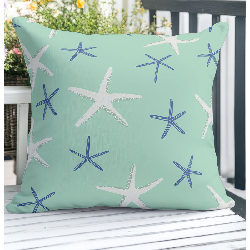 Coussin décoratif extérieur Starfish, Carré 20 po, Comme neuf
