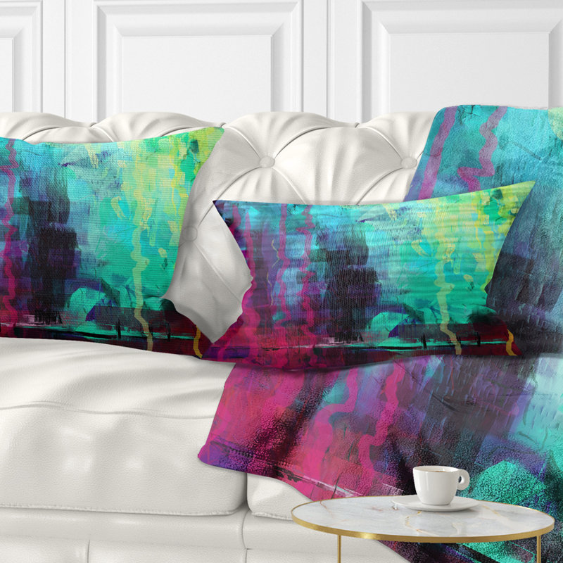 Abstrait numérique - coussin imprimé abstrait