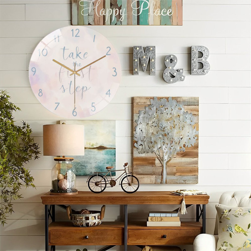 Horloge murale en verre 12 po