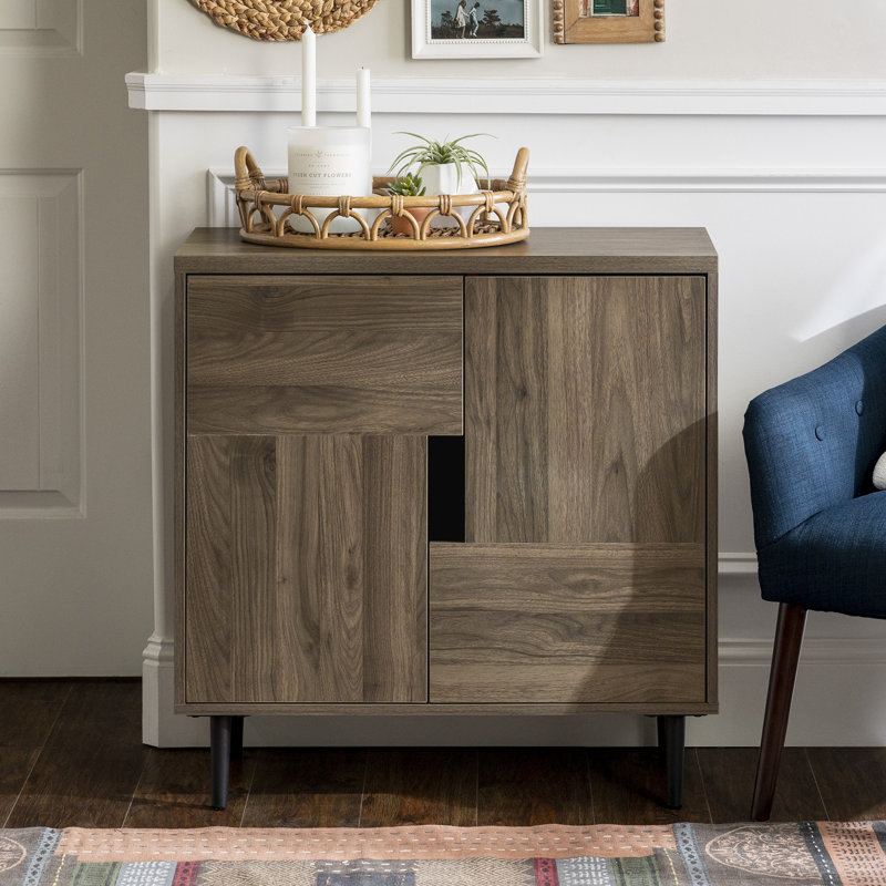 Regalado Sideboard, Slate Grey/Red