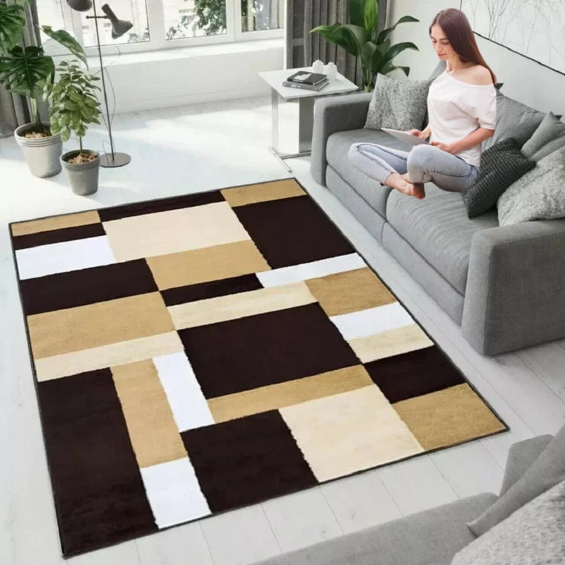 Geometric Indoor / Outdoor Area Rug, Runner 60 x 220 cm