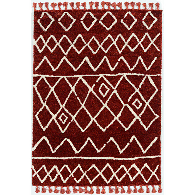 Tapis touffeté et rouille Brixton Southwestern, Rectangle 8 pi x 10 pi