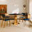 Blue&Burlywood Round Manufactured Wood Dining table-863556142