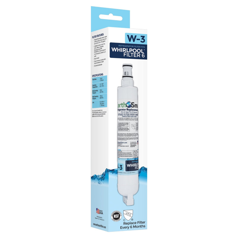 EarthSmart W-3 Refrigerator Replacement Filter For Whirlpool Filter 6