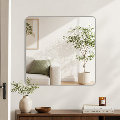 Metal Framed Square Bathrrom Mirror for Wall
