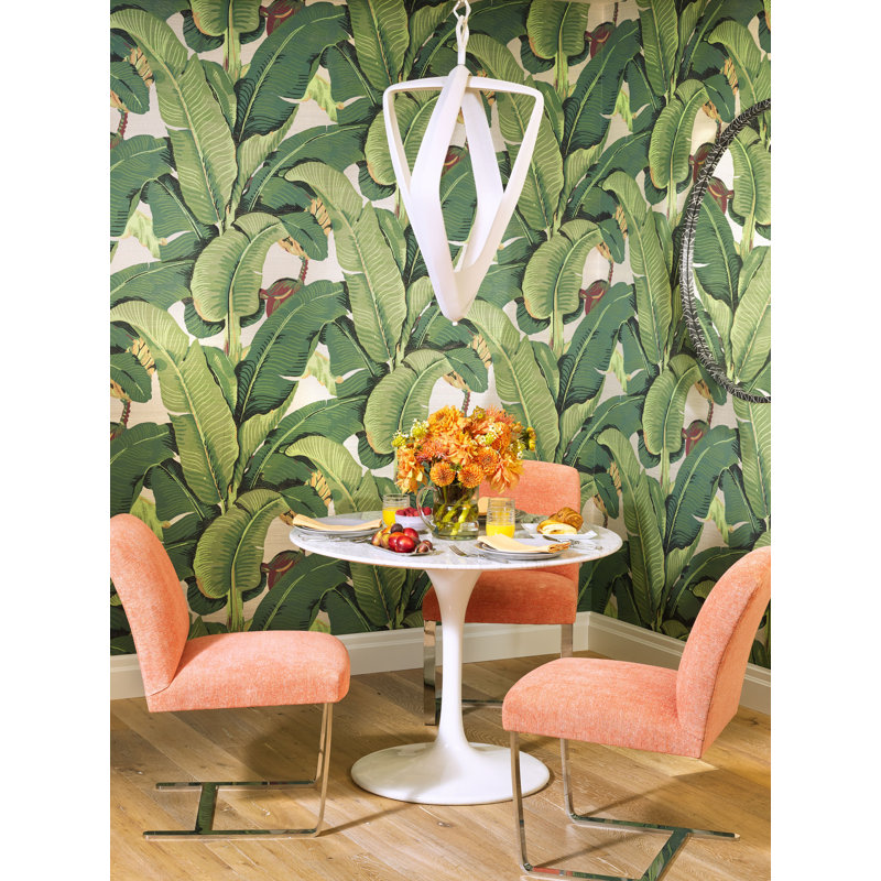 HINSON PALM GRASSCLOTH TRIMMED