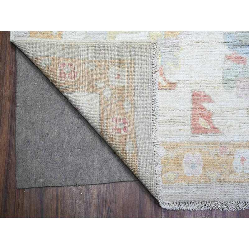 Tapis surdimensionné en laine noué à la main 11 pi x 18 pi gris Angora Oushak ADF6CC3515EF42018178713A1393F546