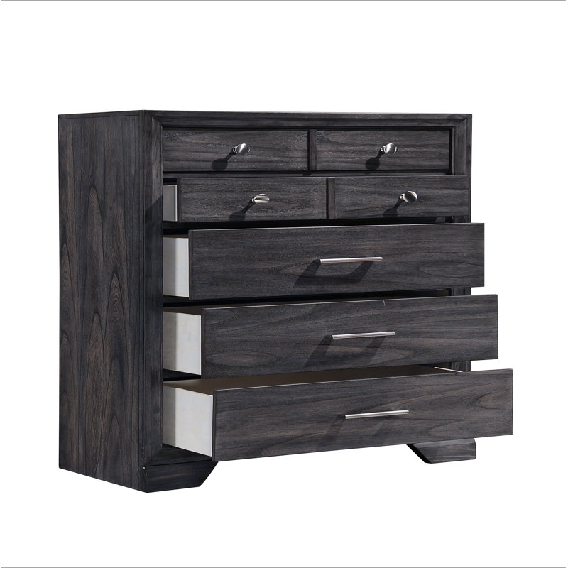 Commode en bois foncé 1Pc