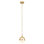Mini-luminaire suspendu 1 lumière de 7 po de large Harmelin - Laiton satiné