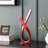 17" Abstract Ribbon Bow LED Red Metal Table Lamp for Stylish Spaces
