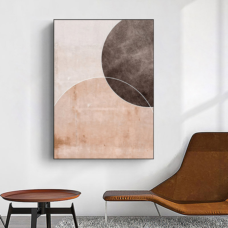 Earic Abstract Circle On Canvas Painting