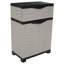 Armoire d'appoint 24 po en plastique gris avec deux portes et un tiroir