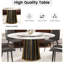 Table de salle à manger 59,05 po Modern White Stone
