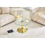 Table basse ronde en verre trempé de 27,5 pouces de diamètre. 17,7 pouces de haut-801011610