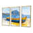 Toile avec cadre flottant or