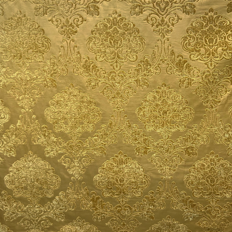 Tonal Damask Chenille | Casino Fabric, Mustard