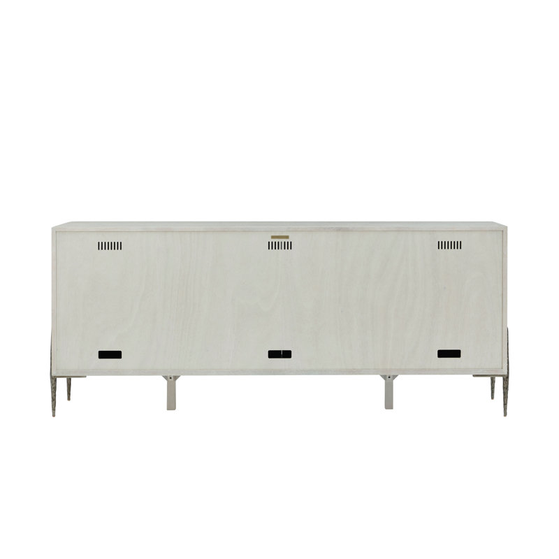 Essence 80'' White Beech and Metal Sideboard