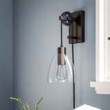 Carballido Steel Plug-in Armed Sconce