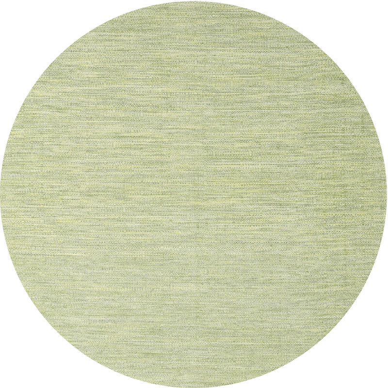 Tapis zone verte claire contemporaine, Rond 6 pi