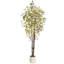Ensemble de plantes de plancher réaliste, eucalyptus artificiel avec pot de fleurs blanc et lumières, idéal pour les petits espaces, le bureau à domicile et le salon